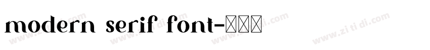 modern serif font字体转换